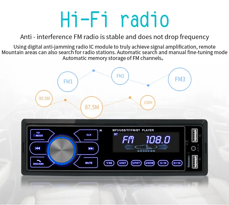 Автомагнитола 1 din Стерео FM Aux вход приемник SD USB 12 В In-dash Автомобильный MP3