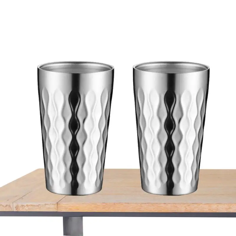 

Outdoor Drinking Cups Camping Cups And Mugs 2PCS Outdoor Travel Coffee Cup Beer Mug For Ice Water Hot Beverage Juice Cocktails