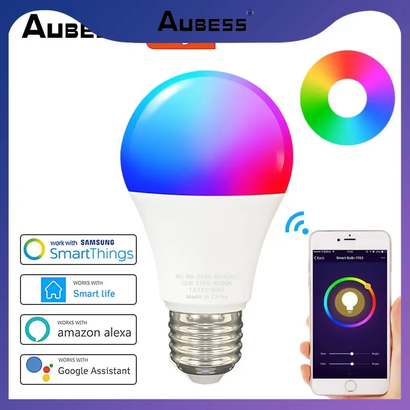 

Smart Life Voice Control Rgb E27 Bulb Smart Light Yandex Alice Smart Lamp Led Decoration Wifi Work With Alexa/google Home Rgbcw