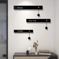 outdoor black wall clock modern design quartz stylish minimalist wall watch office art kit reloj pared interior decorating