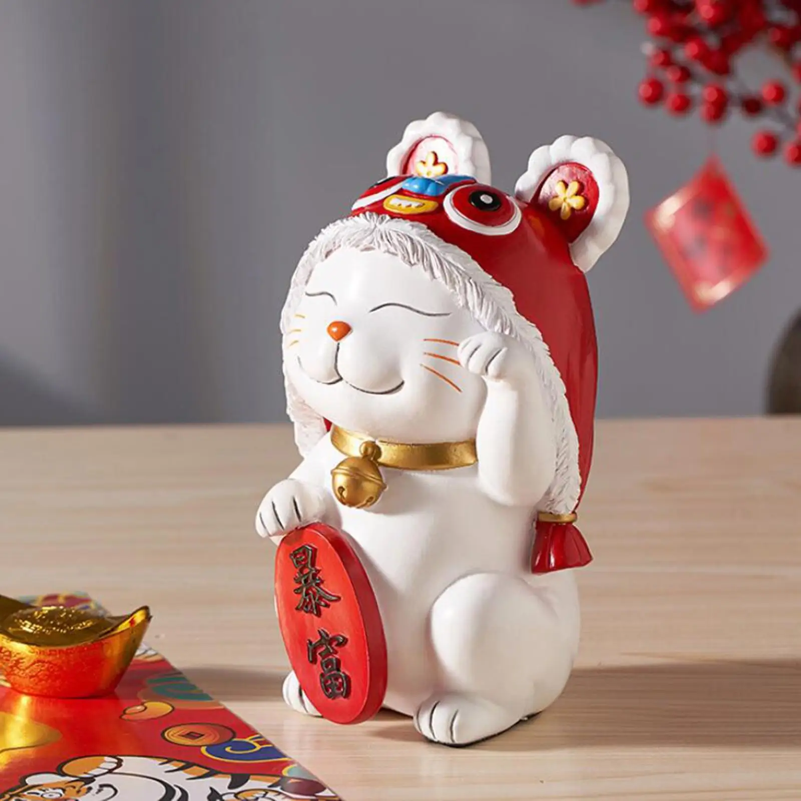 

Прекрасная японская счастливая искусственная скульптура, декоративная фигурка фэн-шуй для дома, спальни, книжного шкафа, украшение для кни...