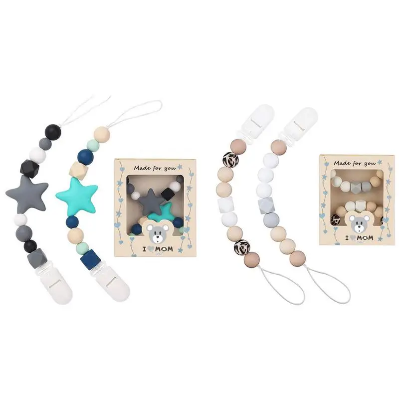 

Зажим для соски-пустышки для новорожденного ожерелье-пустышки держатель-цепочки для детской игрушки для прорезывания зубов жевательные по...