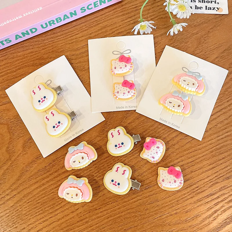

Cute Sanrio Mymelody Hellokitty Hairpin Cartoon Side Hairpin Bangs Clip Cartoon Headwear Duckbill Clip Jewelry Children's Gift