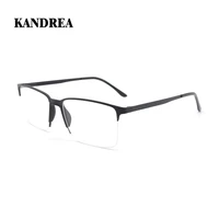 kandrea metal half glasses frame men computer alloy prescription glasses 2022 myopia glasses square business eyeglasses p8511