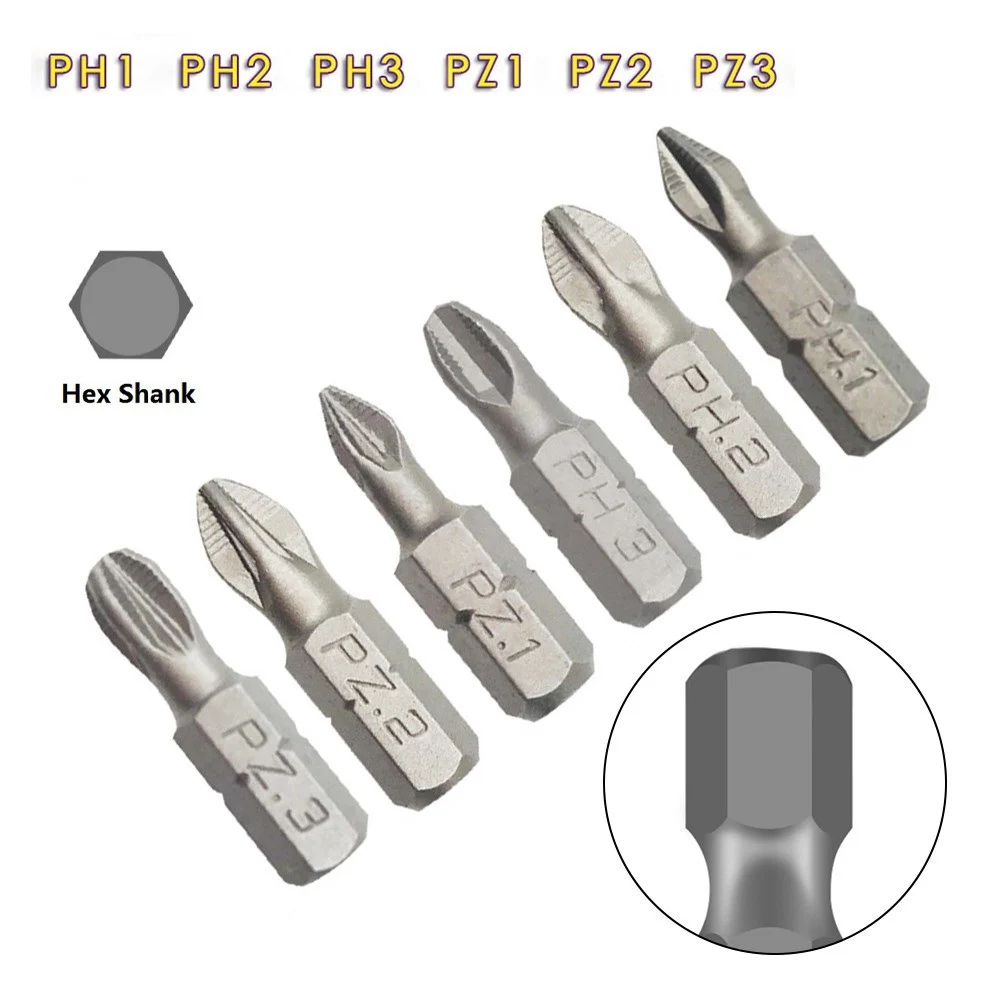 Набор отверток PH с шестигранным хвостовиком PH1/PZ1/PH2/PZ2/PH3/PZ3 набор 10 шт. сверл