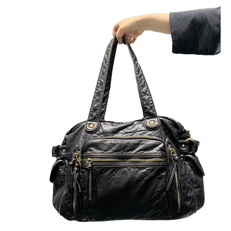 Винтажный дизайн сумка через плечо из искусственной кожи для женщин 2024 с