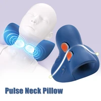 electric neck massage pillow ems tens cervical traction orthopedic pillow cervical spine stimulator pain relief neck stretching