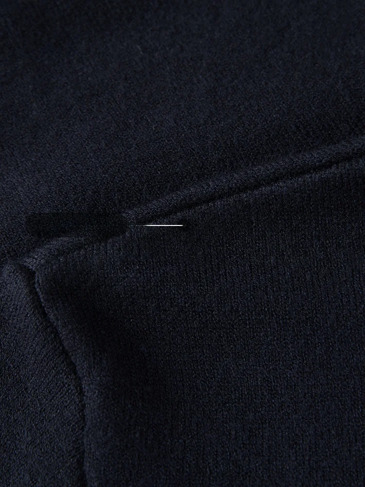 Hla/Hailan Home Double Collar Knit Men's Fake Two-Piece Pullover Slim fit Contrast Color Mosaic Sweater Men