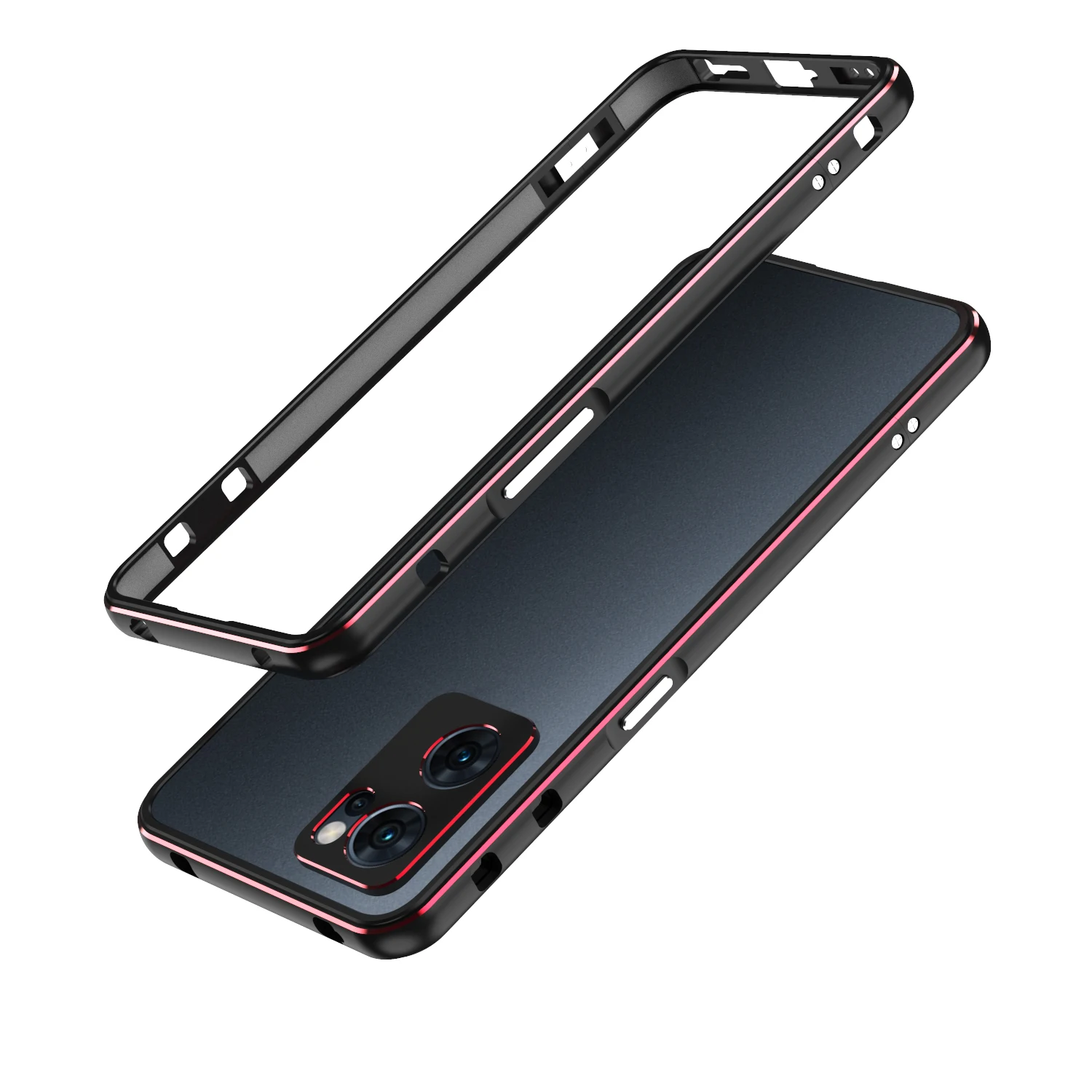 

Hot Matching Colors Aluminum Metal Bumper For Oppo Reno 4 5 6 7 Pro Find X2 Gaming Cover CASE Carmera+Frame Protector