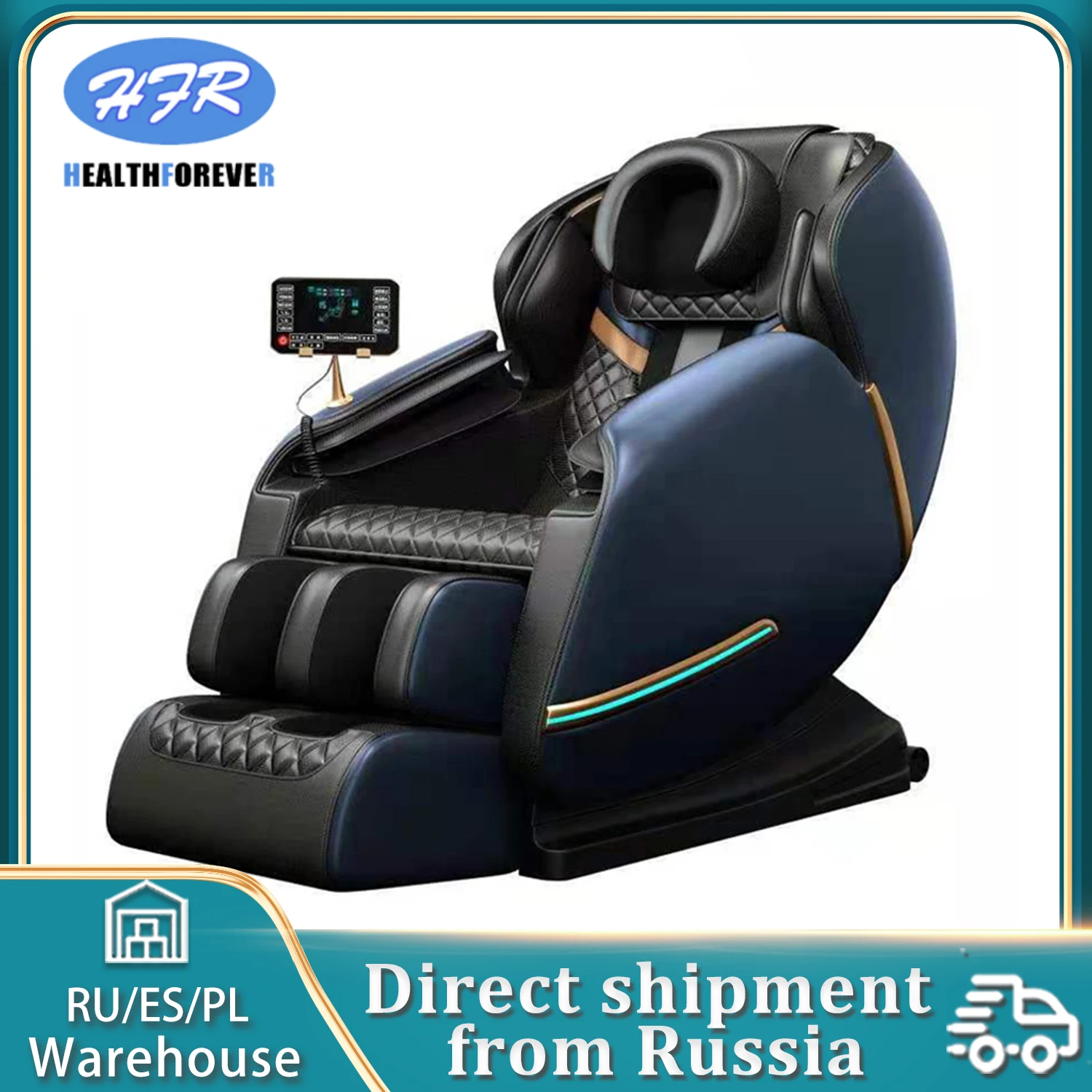 

Luxury Full Body Zero-Gravty Massage Chair Multi-Functional Elderly Device Electric Cheap Large Cap Foot Wrap Deluxe Brown Color