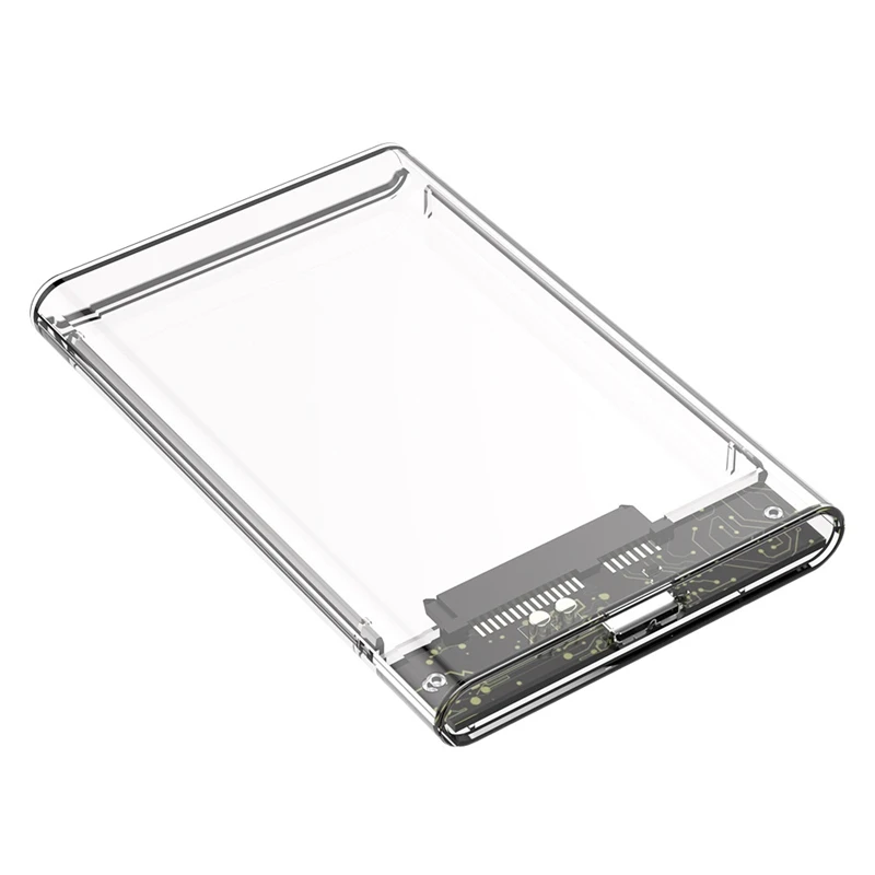 

Computer Hard Drive Enclosures USB 3.0 To SATA3 Tool-Free 8TB Clear External SSD HDD Box For 2.5 Inch 5Mm 7Mm 9.5Mm