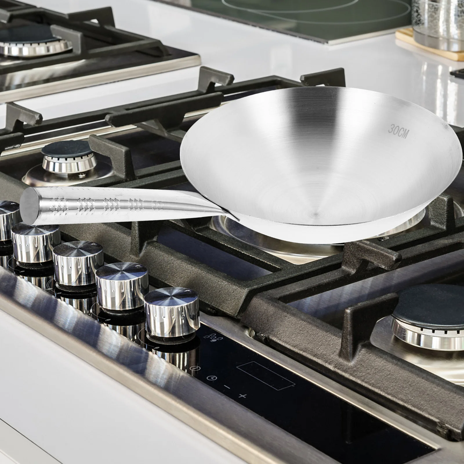 

Stainless Steel Wok Pan Chinese Style Cooking Pan Frying Pan for Gas Stove