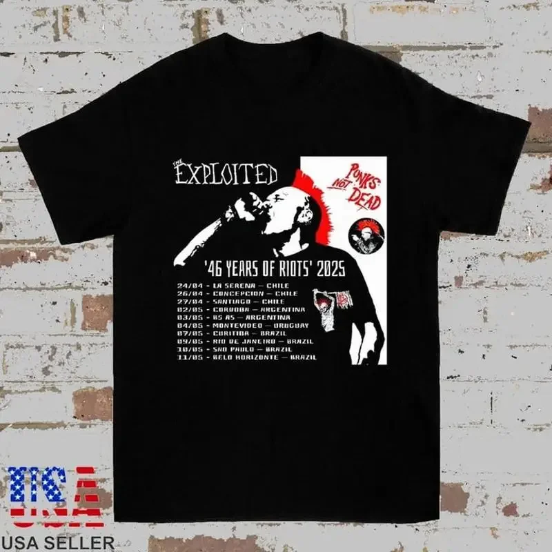 Фото Футболка The Exploited Tour 45 Years Of Riots, полный размер, S-5XL, Et1391 №1