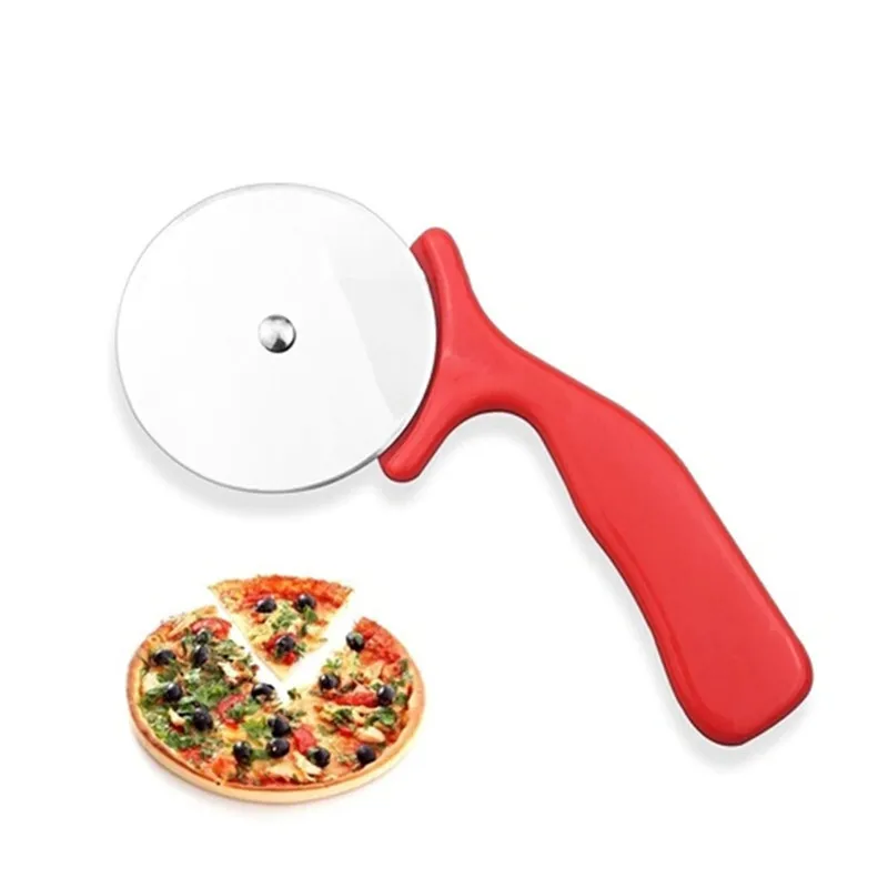 

Stainless Steel Pizza Cutter Knife Single Wheel Cut Tools Household Waffle Cookies Cake Tools Pizza Wheels Scissors Bakeware