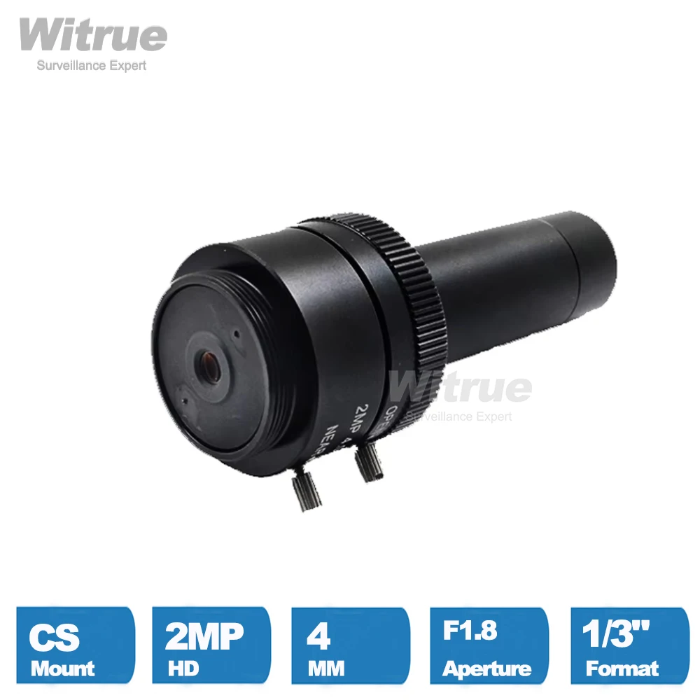 Фото Объектив Witrue Pinhole с креплением CS, HD 2 МП, 1080P, апертура 4 мм F1.8, формат 1/3 дюйма, ручная диафрагма для промышленных камер видеонаблюдения №3