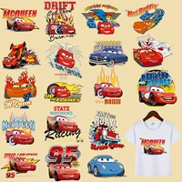 cars pixar lightning mcqueen heat transfer stickers for t shirt iron on patches for clothing hoodies disney cartoon decor gift