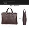 Luxury Genuine Leather Briefcase Men Leather Business Bag 15.6 2