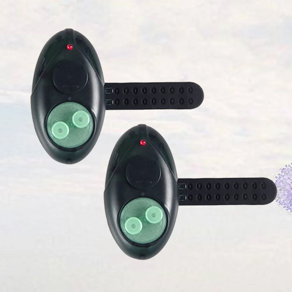 

2PCS High Sensitivity Fishing Alarm LED Electronic Loud Alarm Throwing Rod Squid Bell (Black and Green)