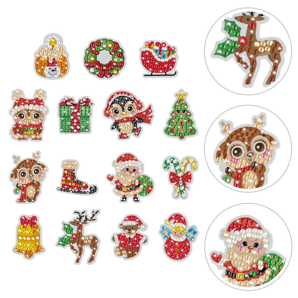 

15pcs Handcrafted Kit Children Rhinestone Crafts Decorative Stickers