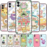 merry christmas pokemon phone cases for iphone 13 pro max case 12 11 pro max 8 plus 7plus 6s xr x xs 6 mini se mobile cell