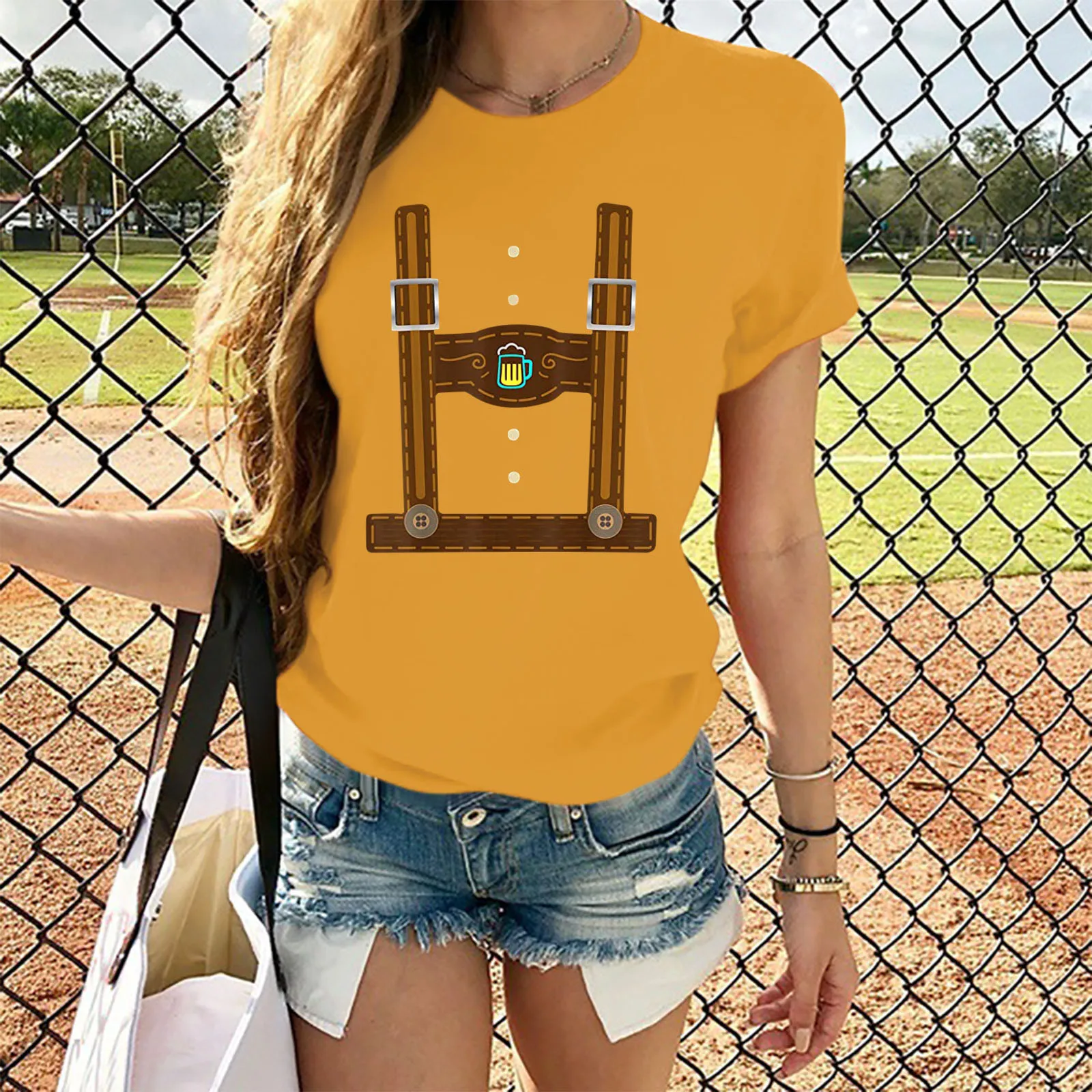 

Funny T Shirt Beer Print For Women Short Sleeve Tops Cwer Neck Shirts Opaque Shirts for Women White Long Sleeve Shirt Women