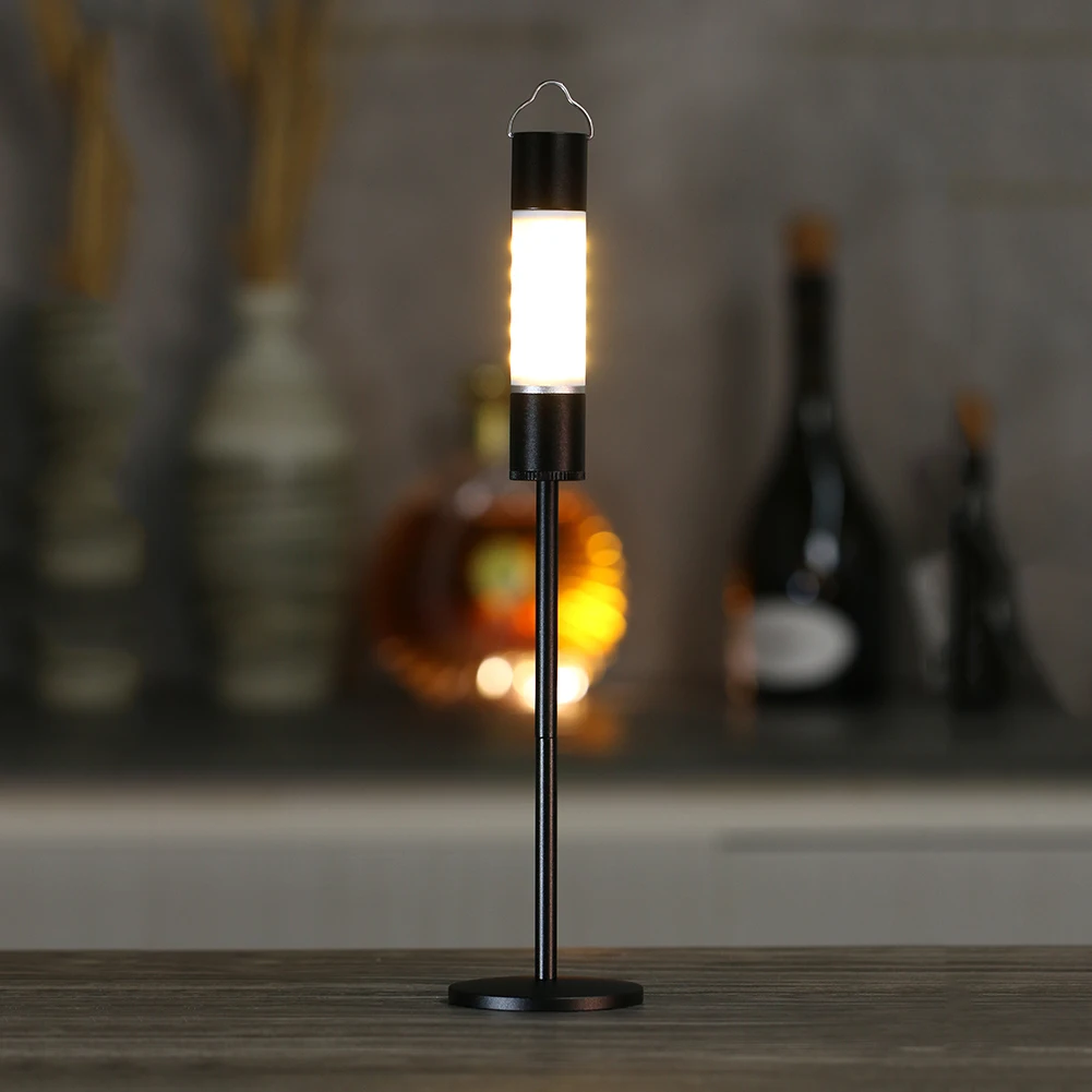 

["Светодиодный подвесной фонарик Многофункциональный телескопический фонарь для кемпинга Перезаряжаемый масштабируемый с кронштейном дл...