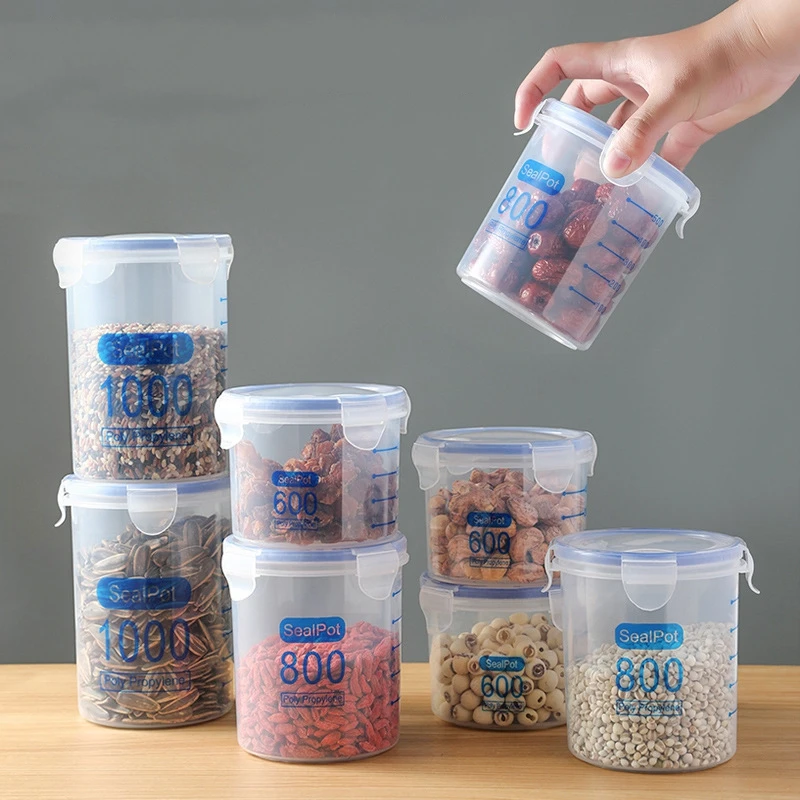 

Airtight Food Storage Containers Kitchen & Pantry Organization Plastic Storage Containers with Lids Cereal Rice Flour & Oats
