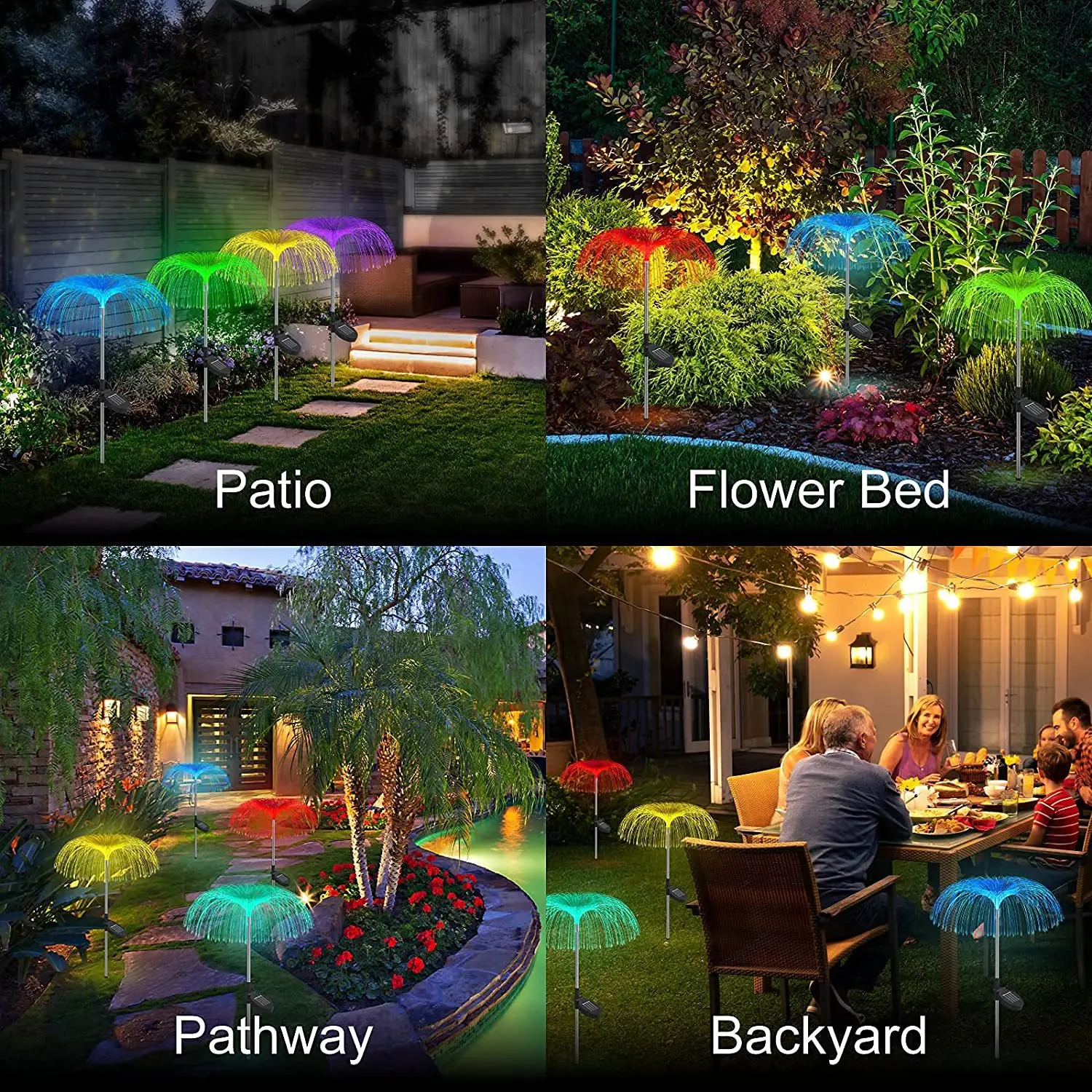 

5pcs Solar Lights Garden Outdoor Jellyfish Lawn led night light 7 Color Changing Waterproof Decorative for Holiday Decorations