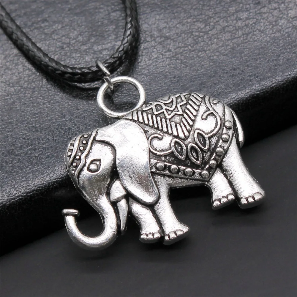 Прямая поставка 2 цвета 28x31 мм двухсторонняя подвеска в виде слона стандартная