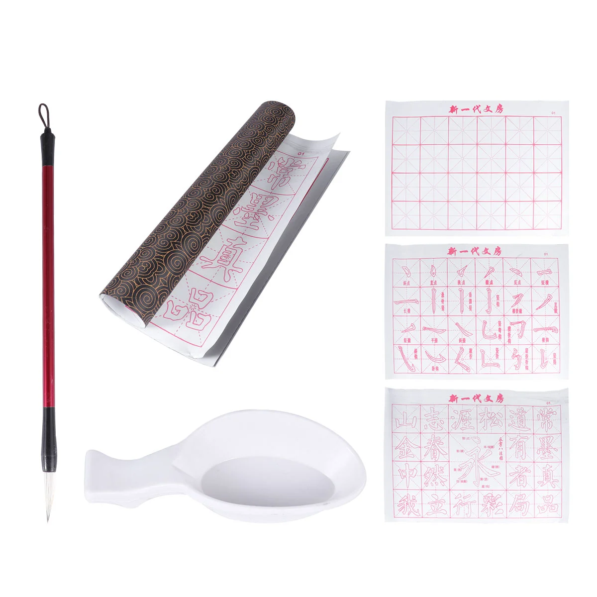 

Calligraphy Paper Cloth Chinese Practicing Mat Reusable Gridded Fabric Sumi Xuan Rice Lined Four Treasures Exercises