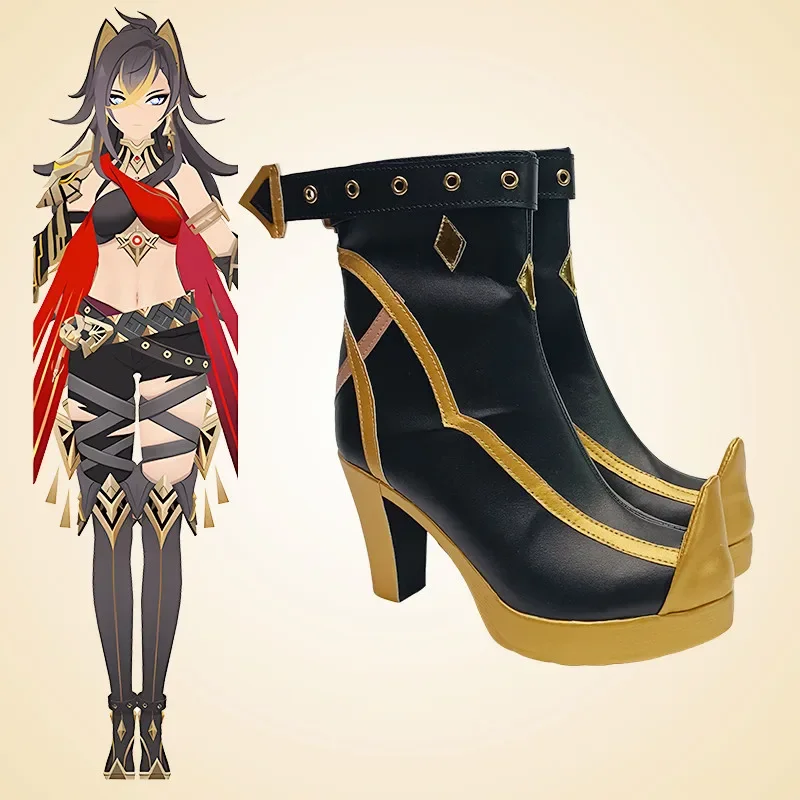 Новая игра Genshin Lmpact Dehya Sumeru сапоги для косплея обувь Хэллоуин Dibuat Sesuai