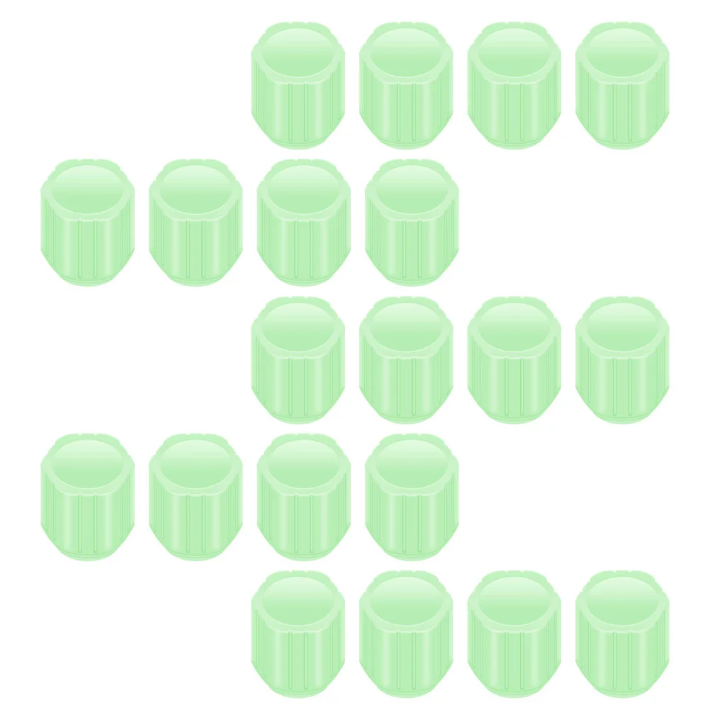 

Green Tire Valve Caps - Easy to Install Prevent Leakage and Dust Durable ABS Material for Car and Bike Wheels