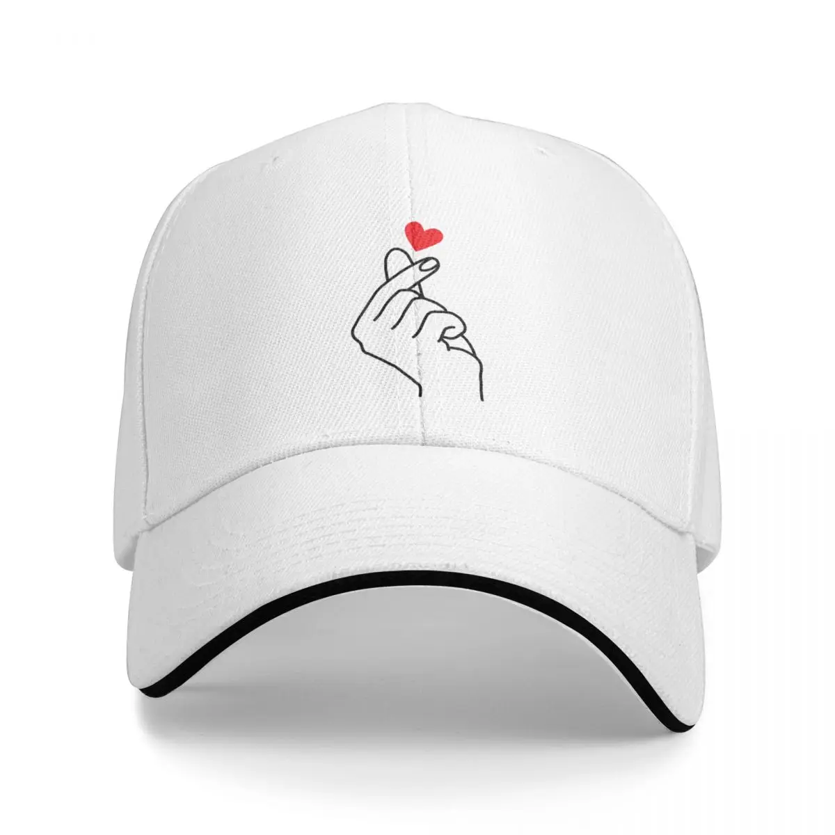 

Finger Heart (Black) Baseball Cap cute hard hat Icon Military Cap Man Hat For Women Men'S 1