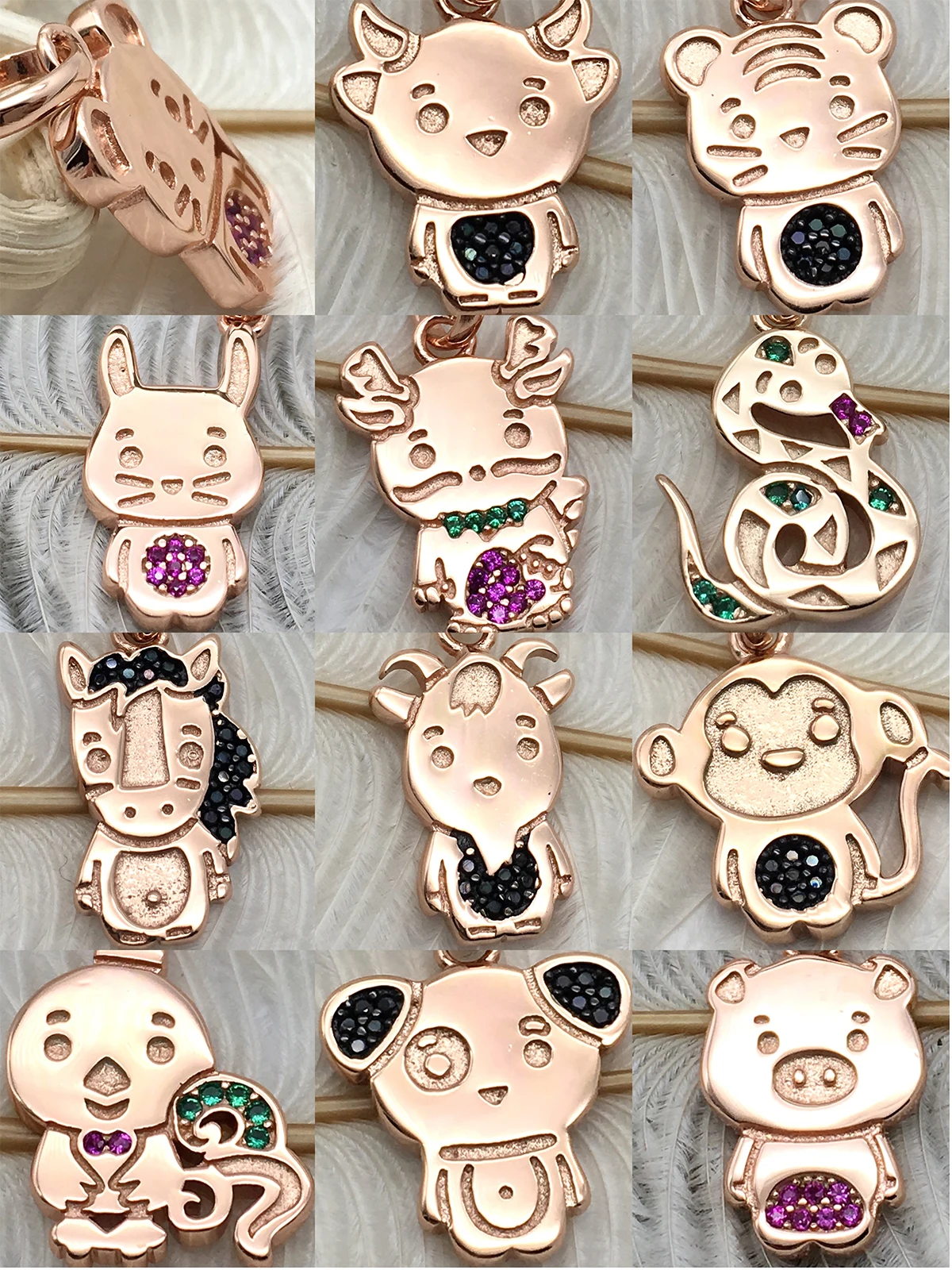 

Calf Necklace 925 Sterling Silver Men and Women Year of The Ox Couple Paragraph Sweater Chain Long Chain