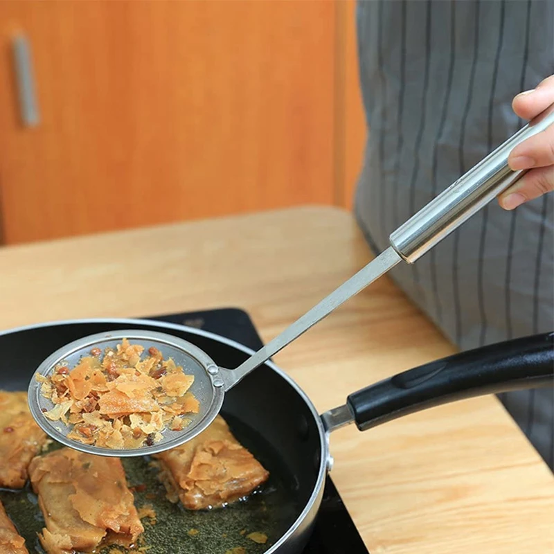 Акция! Ложка-скиммер ложка из нержавеющей стали с мелкой сеткой для пищевых