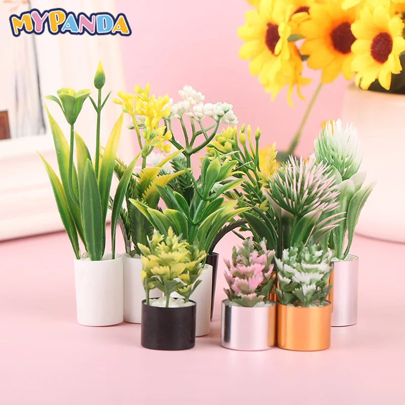 

Dollhouse Simulation Potted Plants Miniature For Green Plant Tree Flower Ball Model Doll House Furniture Home Decor