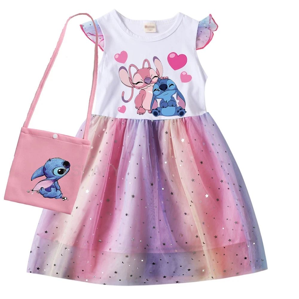 Детское платье с юбкой-пачкой и отделкой Лило Ститч для девочек