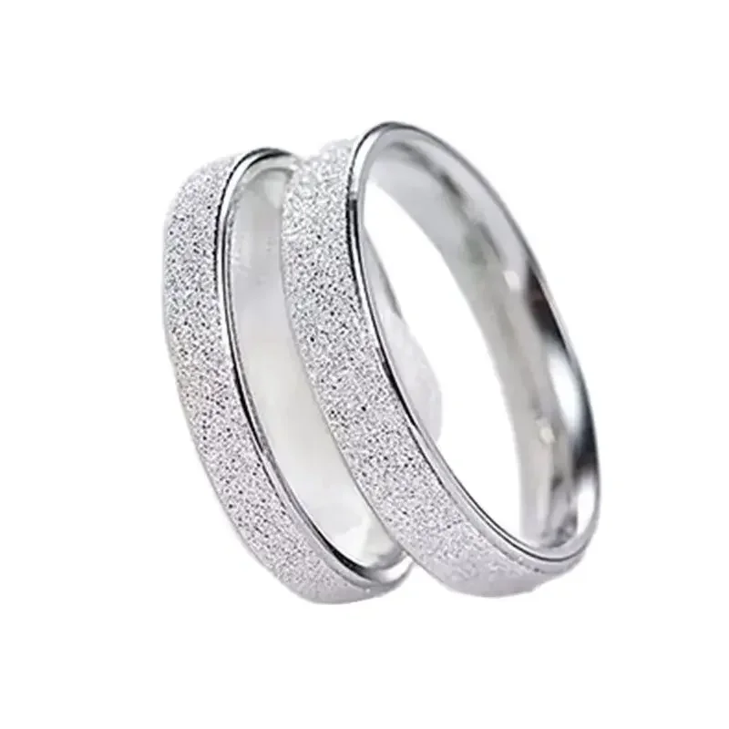 2mm/4mm Simple Matte Narrow/Wide Ring Titanium Steel Ladies Fashion Rose Gold/Silver Wedding Jewelry high quality