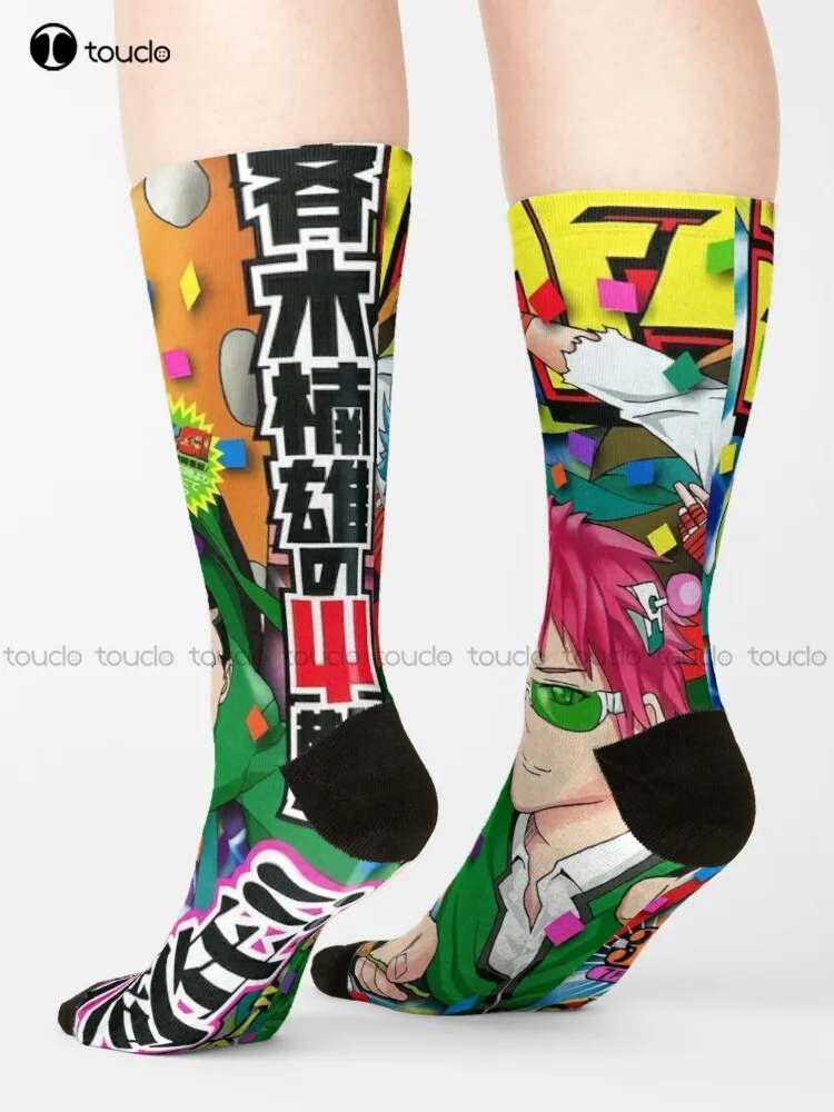 

Saiki K Weekly Jump The Disastrous Life Of Saiki K Anime Socks Cotton Socks For Men Design Happy Cute Socks 360° Digital Print