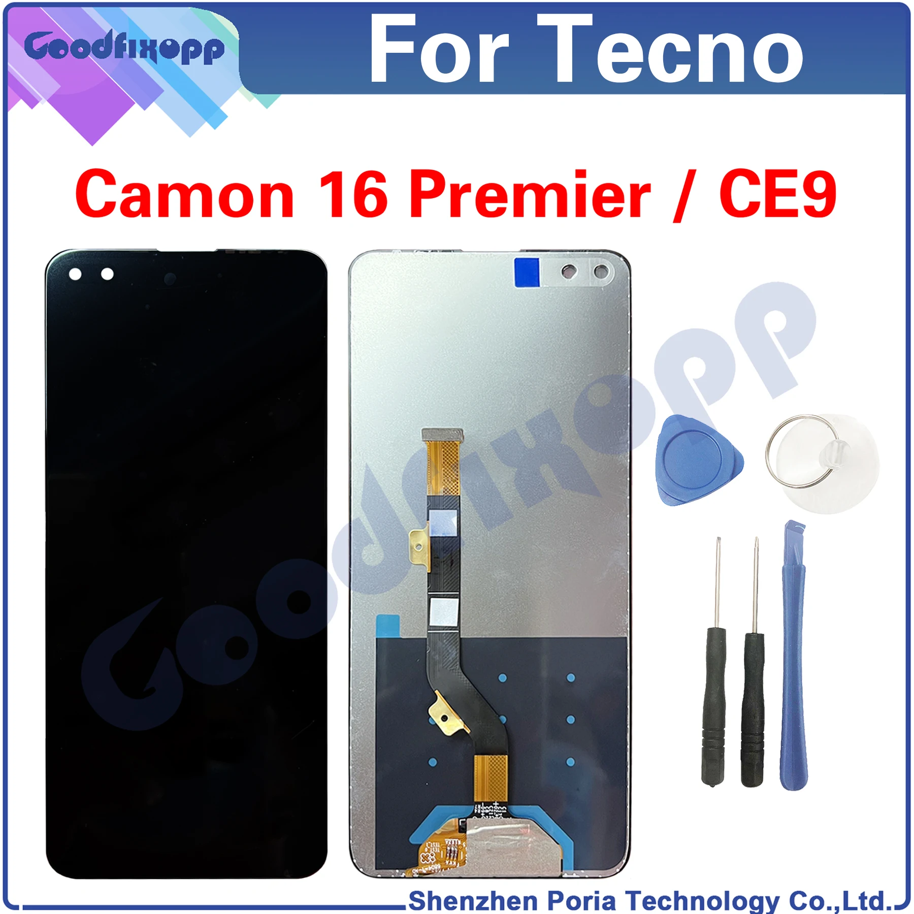 Для Tecno Camon 16 Premier CE9 LCD дисплей кодирующий преобразователь сенсорного экрана в сборе для Camon16 16 Premier Camon16Premier Замена