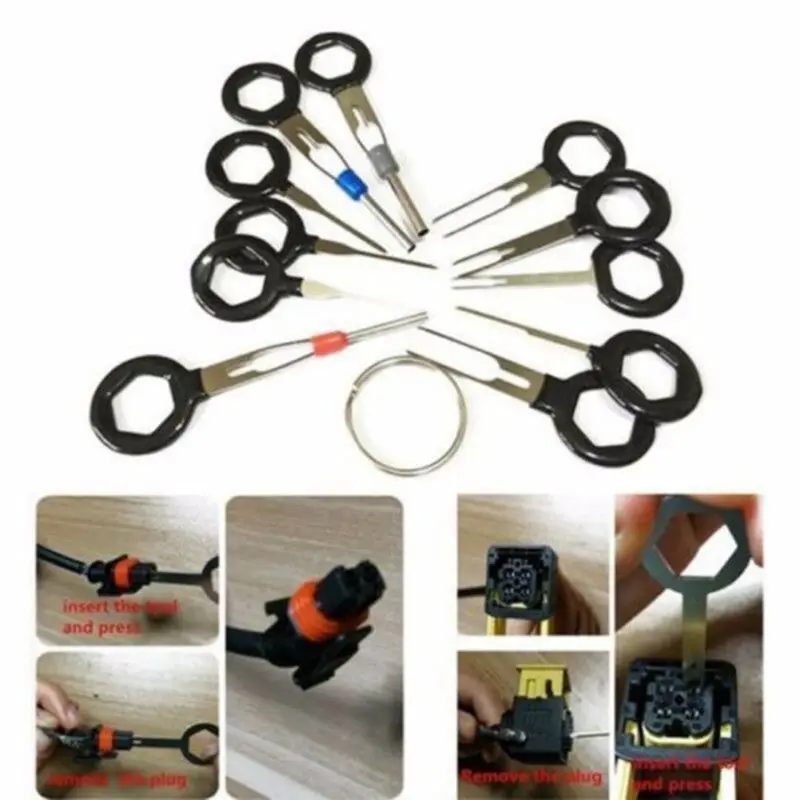 

21Pcs/set Car Terminal Removal Tool Electrical Wiring Crimp Connector Extractor Puller Release Pin Plug Disassembly Repair Tool