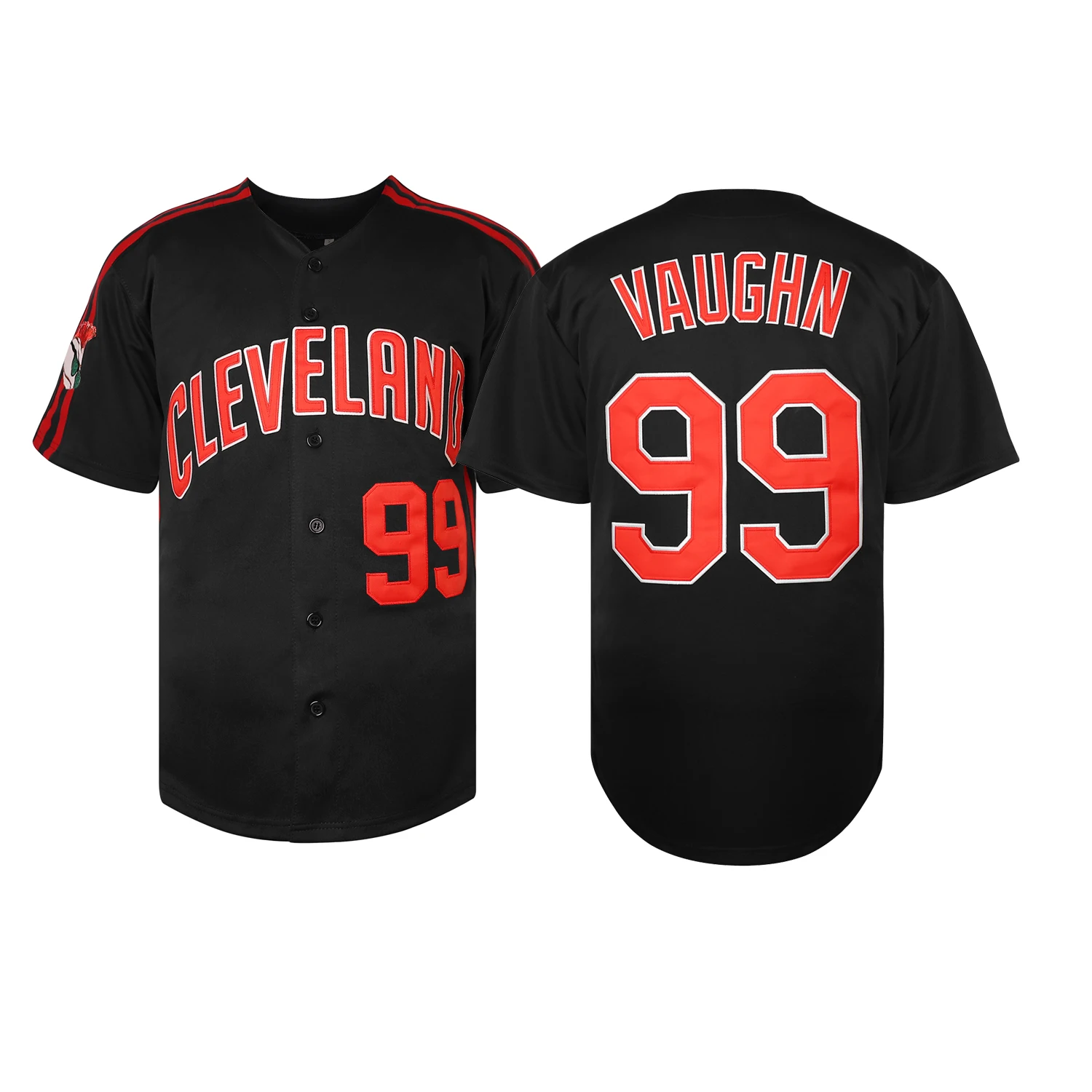 

BG baseball jersey men's 99 Cleveland Jersey 99 Rick Vaughn Jersey Black