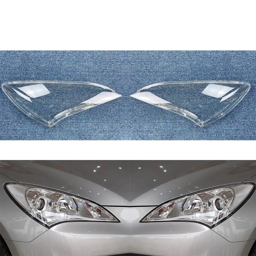 

Для Hyundai Genesis Coupe 2009 2010, крышка фары, замена линзы переднего абажура, стекло, авто корпус