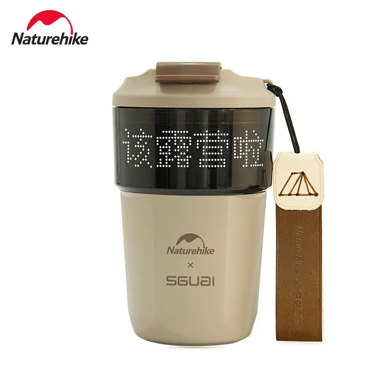 Naturehike X SGUAI Smart Pixel Coffee Cup Men's & Women's Water Bottle Outdoor Camping Insulation Cups APP Control Text Casting