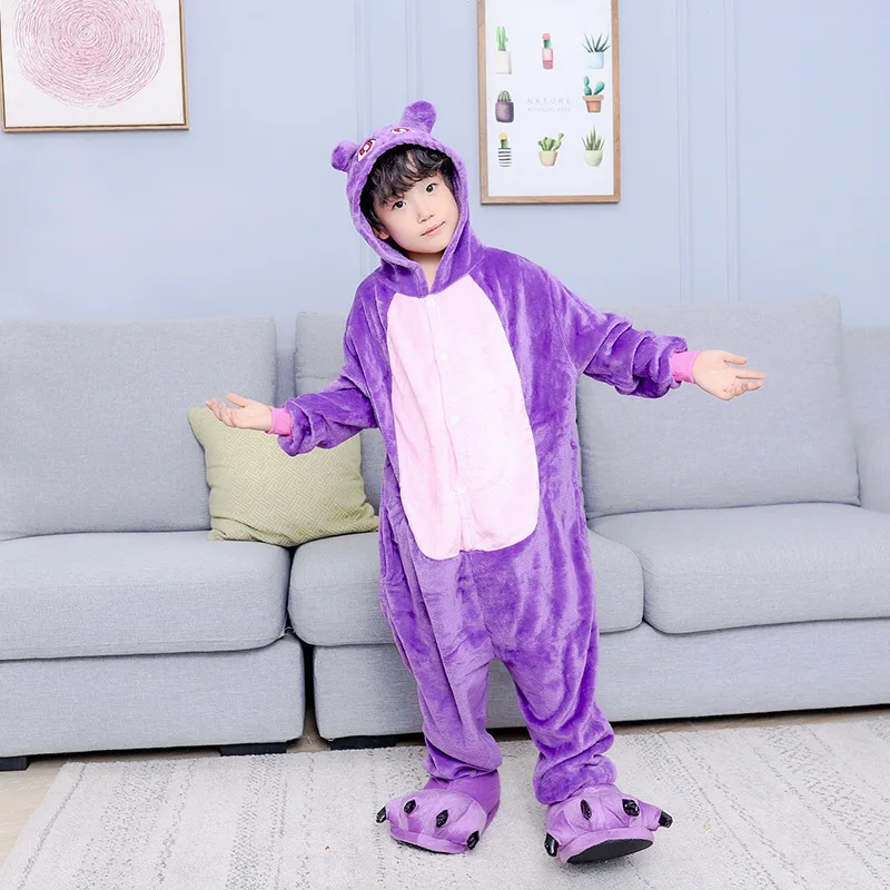 Unisex Fleece Onesie Plush One Piece Pajamas Set Kigurumi Animal Onesie Cartoon Christmas Halloween Cosplay Onepiece Cat Costume