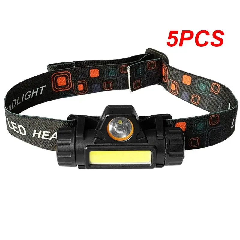 

LED Headlamp USB Rechargeable Headlight Flashlight with Power Indicator Magnet Tail Waterproof Motorcycle Fishing Light