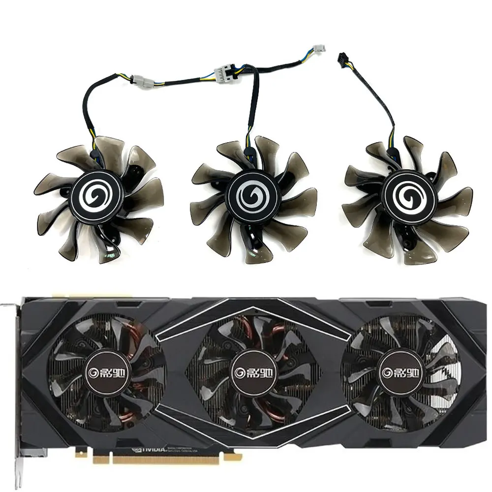

1SET NEW GA82S2H RTX 2080 SG Editie GPU FAN，For GALAXY RTX 2080TI、2080、2070、KFA2 RTX 2080TI、2080、2070 Video card cooling fan