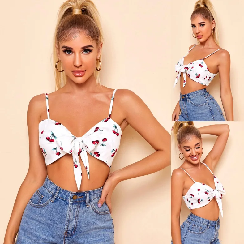 

2022 Spring/Summer Woman's Sexy Strawberry Printing vent