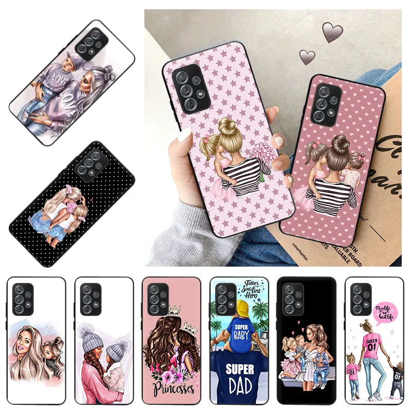 Super Baby Mama Girl Boy Black Phone Case For Samsung A52 A51 A71 A72 5G A42 A22 A32 A41 A31 A21S A70 A50 A40 A12 A11 A20E Cover