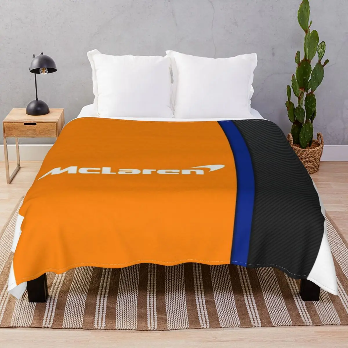 Mclaren F1 Logo Blankets Coral Fleece Print Super Soft Throw Blanket for Bedding Sofa Travel Office